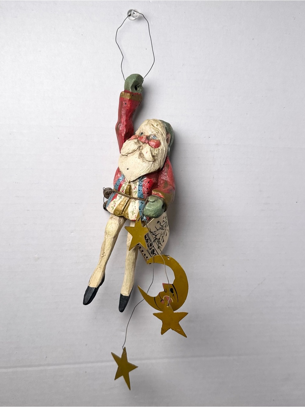 Celestial Whimsy Santa Elf Christmas Ornament-Bells Stars & Moon-House Of Hatten